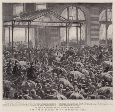 De grote processie van automobielen door Frank Dadd